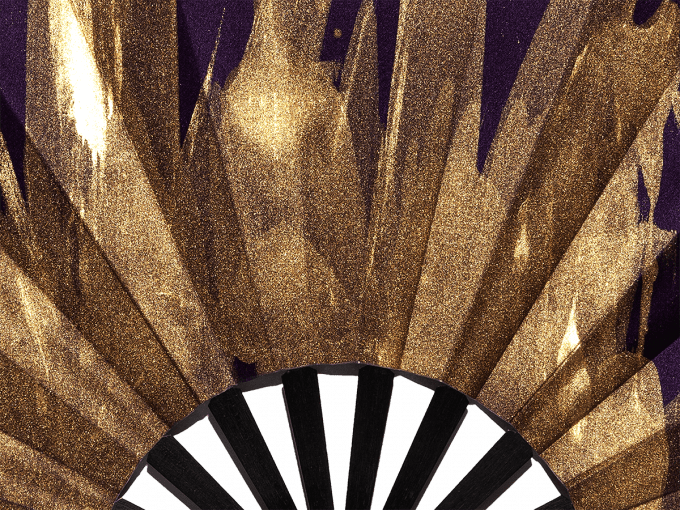 Éventail Carré Gold Violet