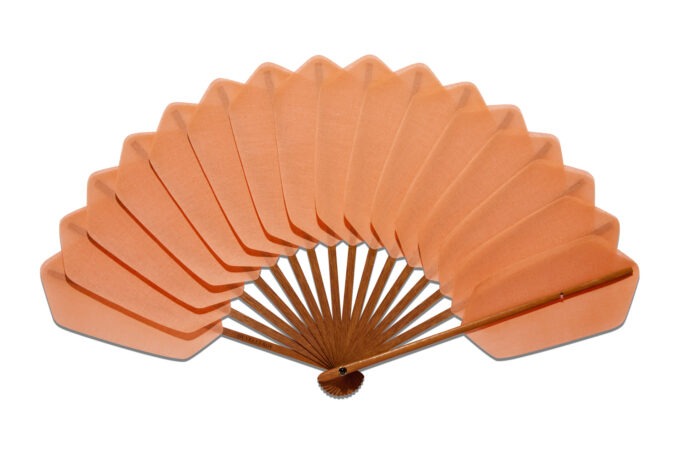 Éventail Palmettes Corail logo gravé