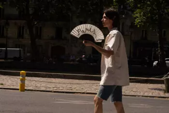 Eventail Paris Iris de Mouy porté format fiche