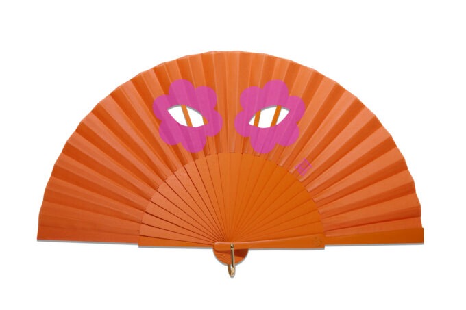 Uchronia x Duvelleroy Eventail Masque Fleur Hypnotique bélière sans cordon