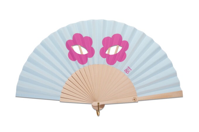 Uchronia x Duvelleroy Eventail Masque Fleur Onirique bélière