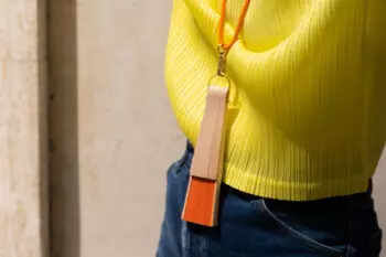 Eventail Take Away orange porté 3 Format fiche