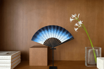 Eventail Shibori Demi lune