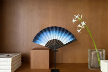 Eventail Shibori Demi lune